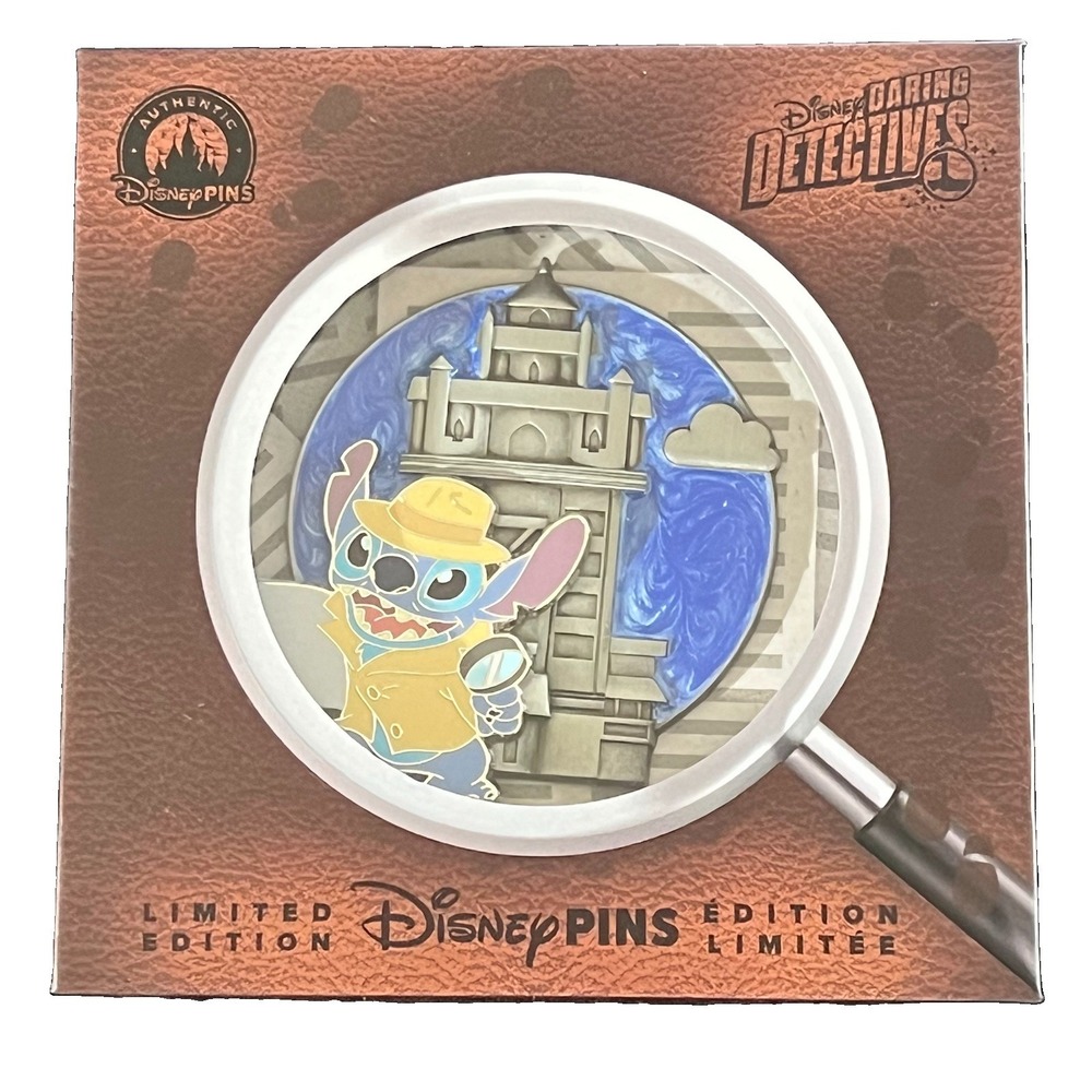 Disney Daring Detectives Stitch Mini Jumbo LE 4000 Pin Tower Of Terror